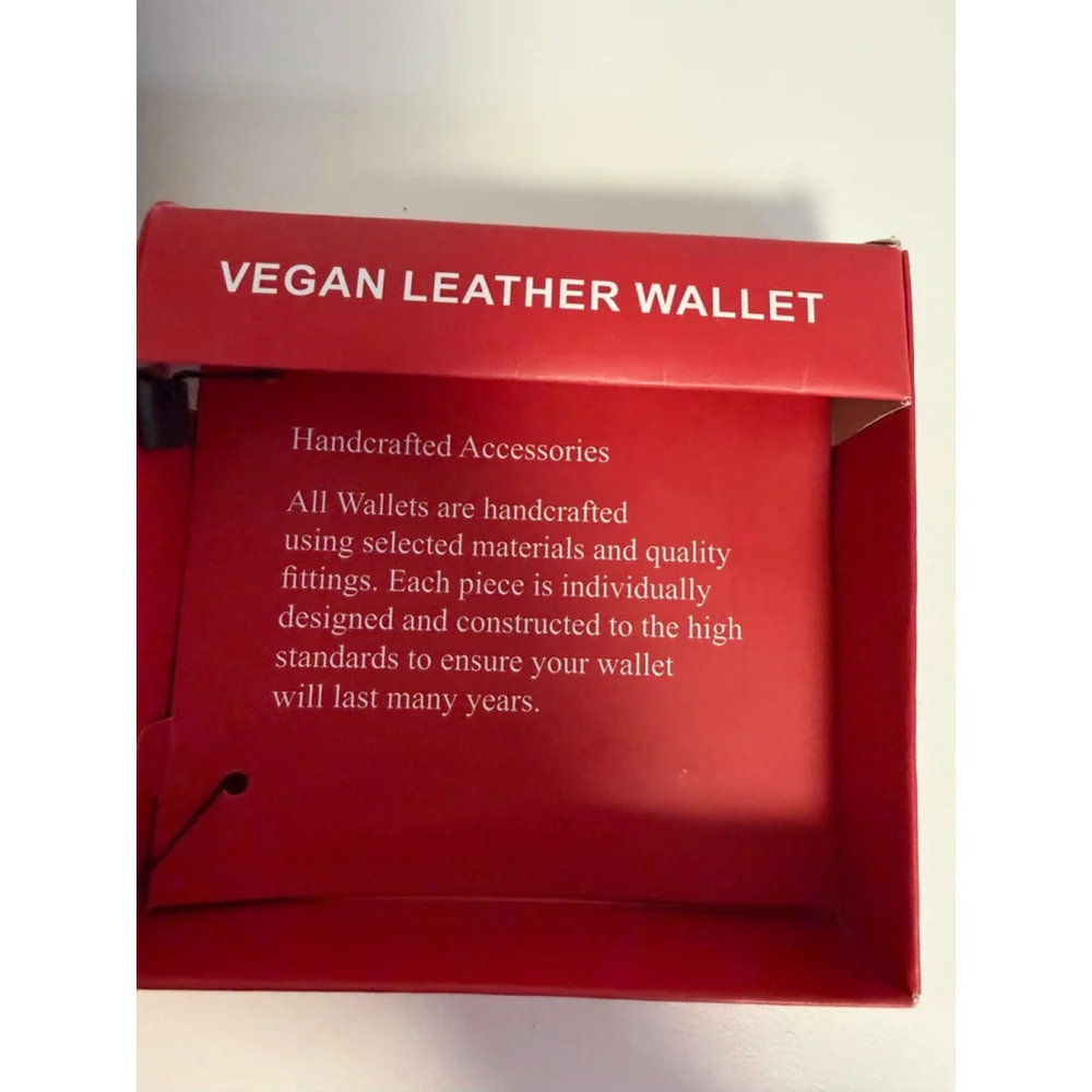 Men's Samurai Demon Vegan Leather Wallet One Size Red White NEW NEW IN PACKAGING